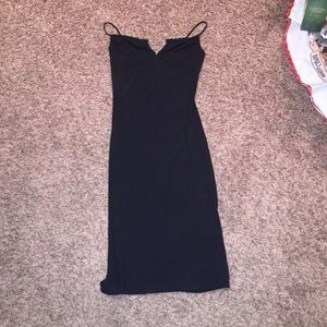 Black knee length dress